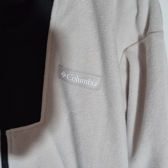 Columbia Womens Beige and Black Fleece 1/2 Zip Pullover - Picture 9 of 12
